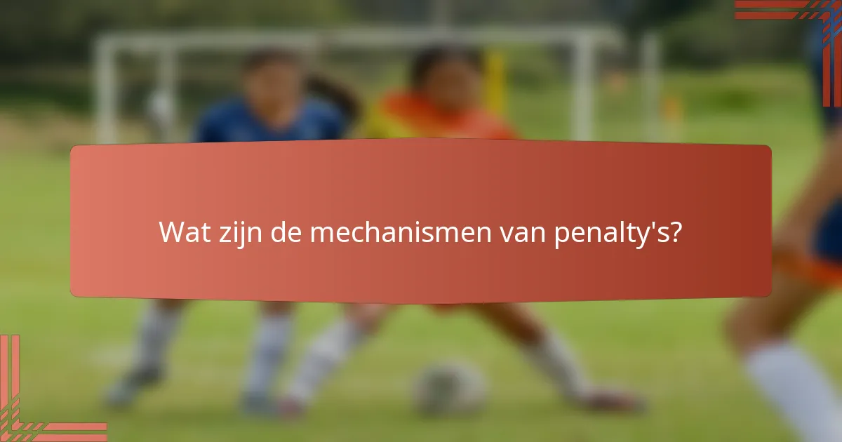 Wat zijn de mechanismen van penalty's?